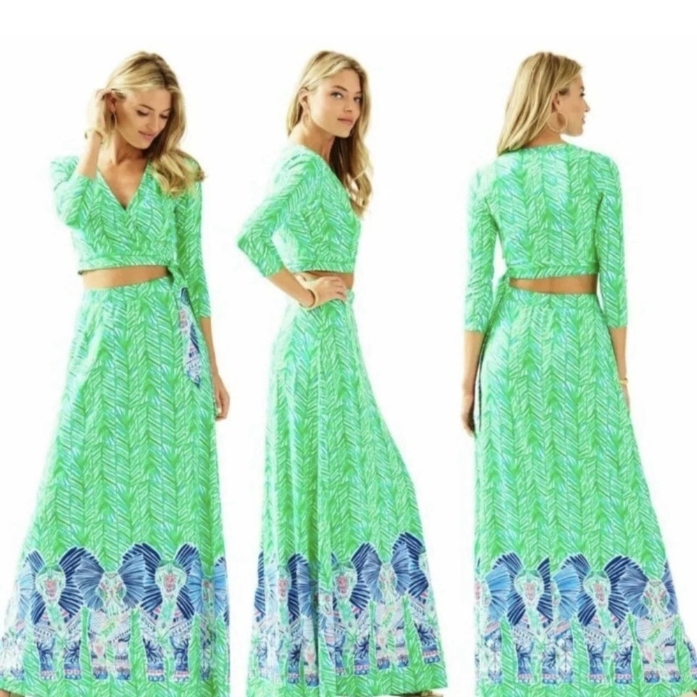 Lilly Pulitzer Green and White Maxi Dress - Picture 6 of 6